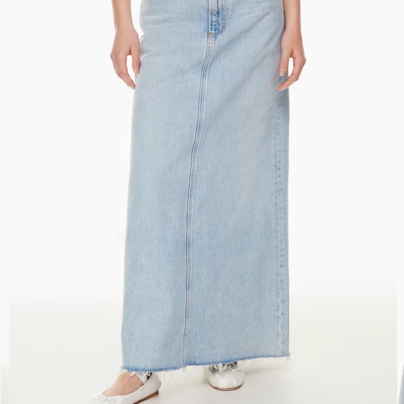 BNWT Hilla Agolde Maxi Denim Skirt size 27 - Picture 3 of 3